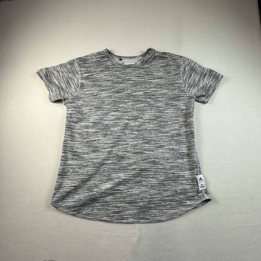 Adidas Reigning Champ Shirt Womens Medium Heathered Gray Athletic Top Gym Sports